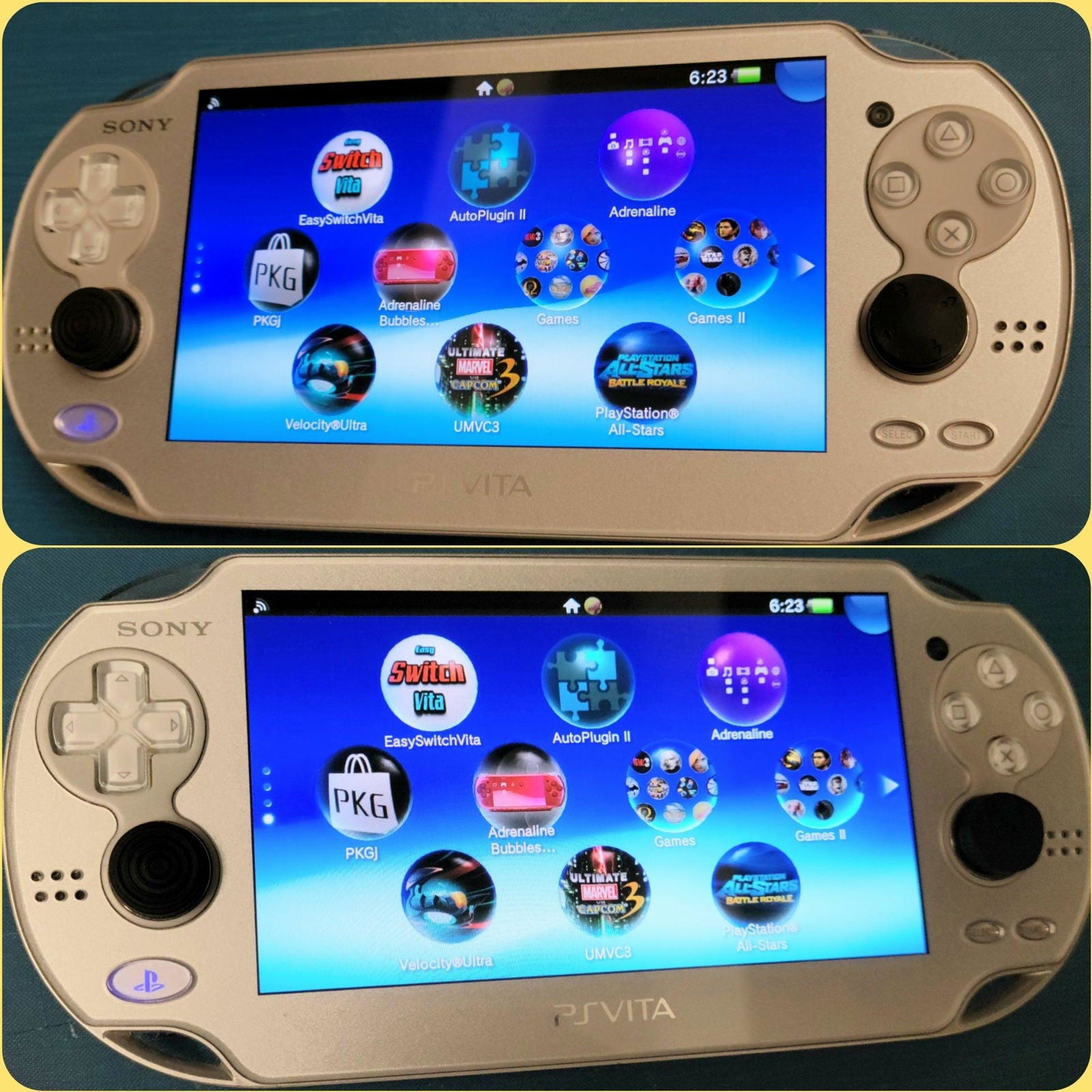 Custom jailbroken PlayStation PS Vita 1000 Vita 2000 consoles