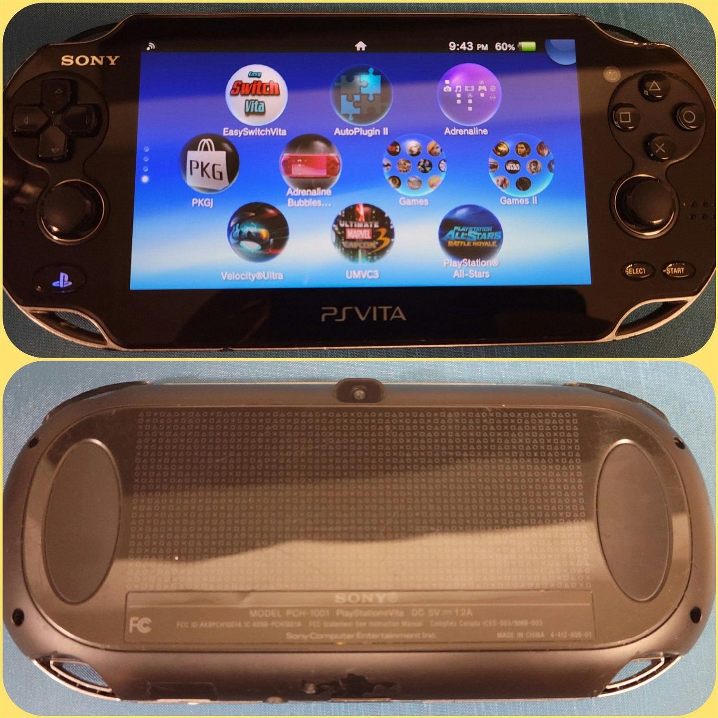 Custom modified jailbreak PlayStation PS Vita 1000 & 2000 consoles, 512GB SD2Vita SD & accessories - Arcadeclassics