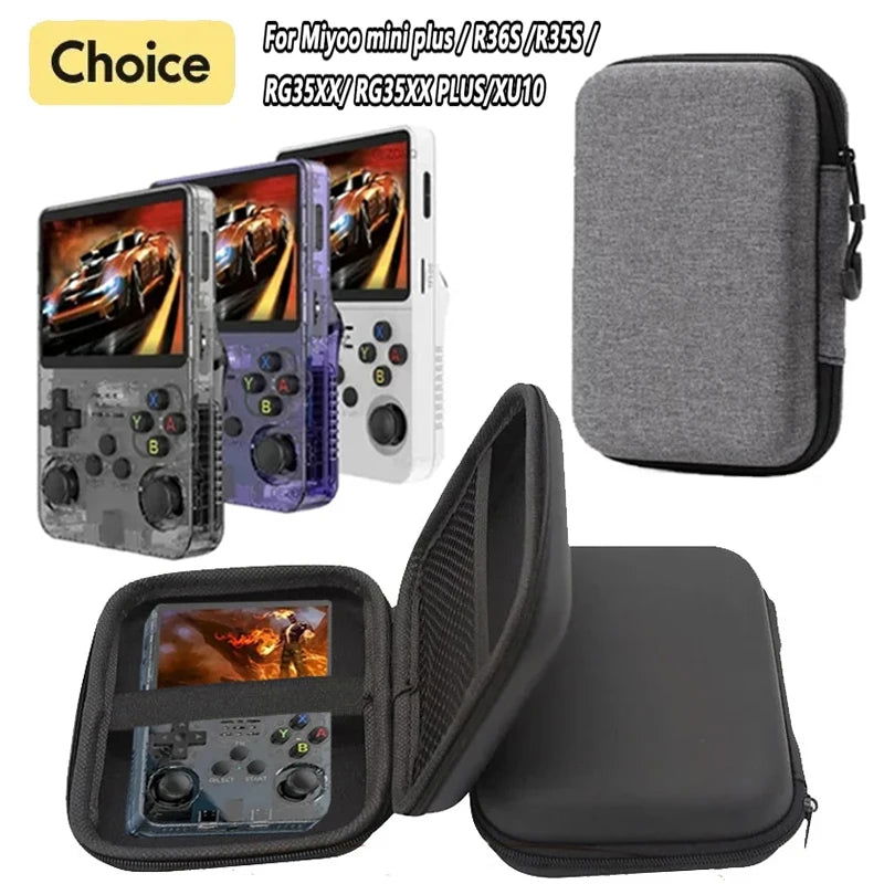 For R36S/R35xx plus, Miyoo Game Console Storage Bag Hard Portable Protect Game Carry Case - Arcadeclassics