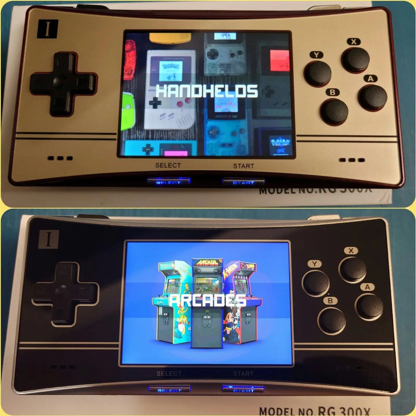 New Anbernic RG300X Gameboy Advance micro style pre-configured retro gaming handheld console system+128GB micro SD, 18k titles, plug&play - Arcadeclassics