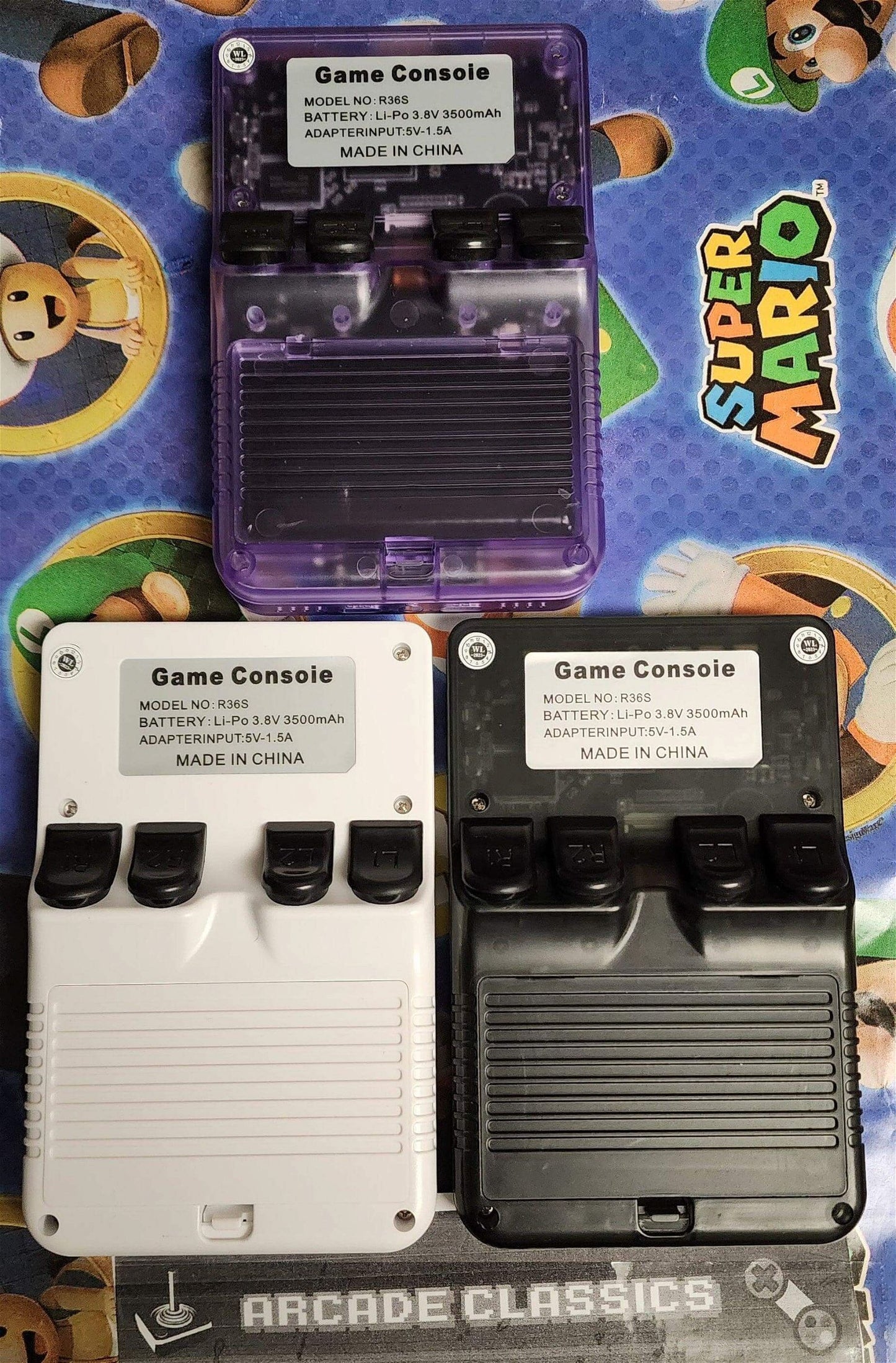 New R36S 256GB SD & custom cases, gaming handheld system, Miyoo Mini alternative - Arcadeclassics