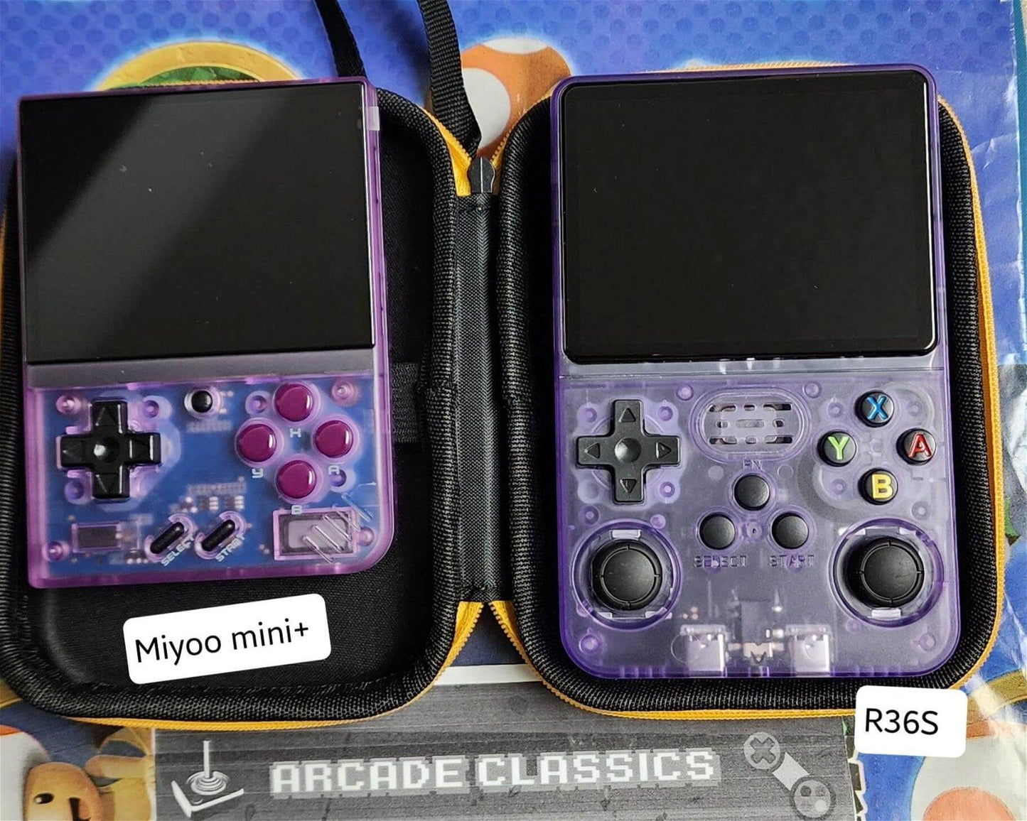 New R36S 256GB SD & custom cases, gaming handheld system, Miyoo Mini alternative - Arcadeclassics