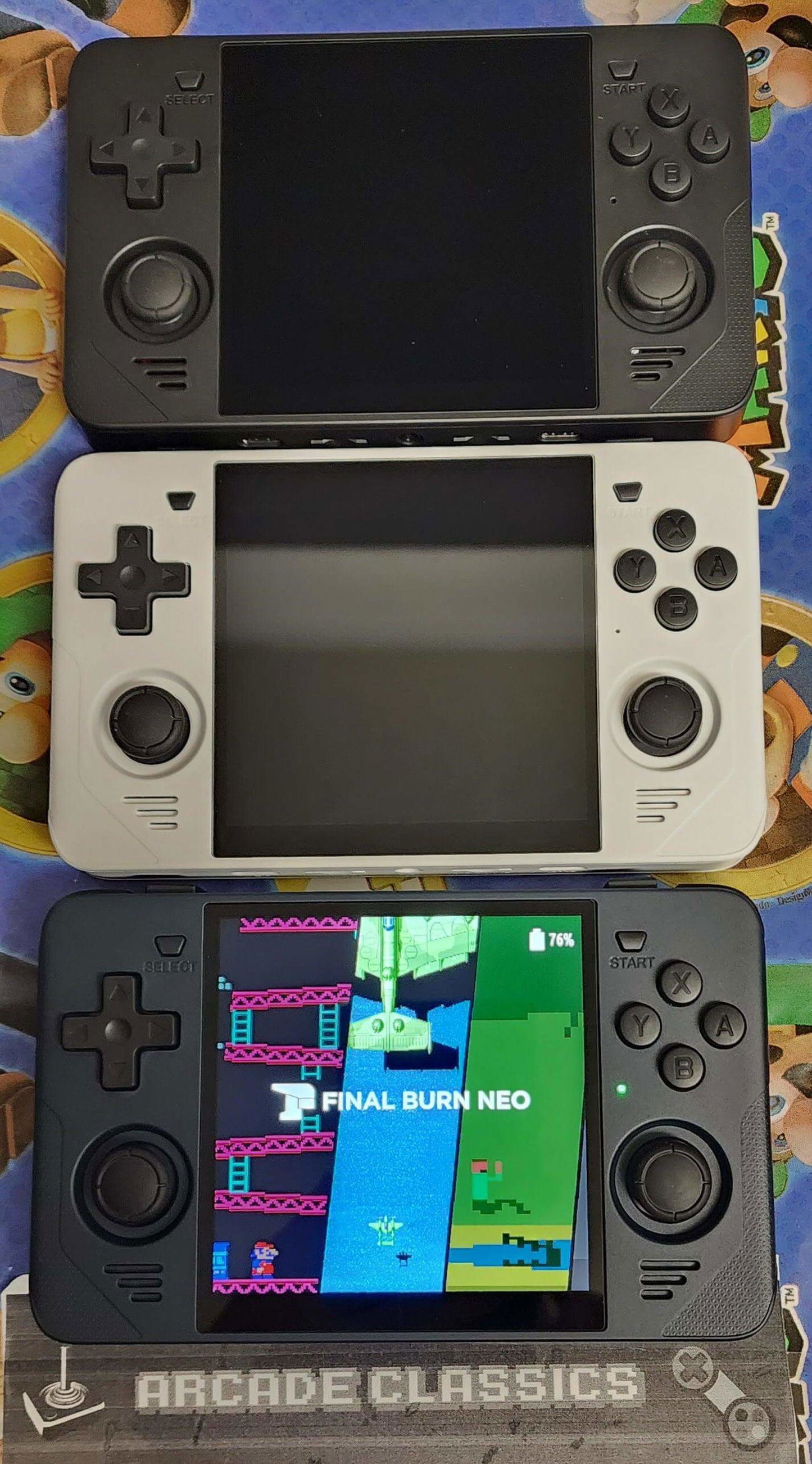 New custom OS software Powkiddy RGB30 with 256GB SD handheld portable gaming console, excellent performance - Arcadeclassics