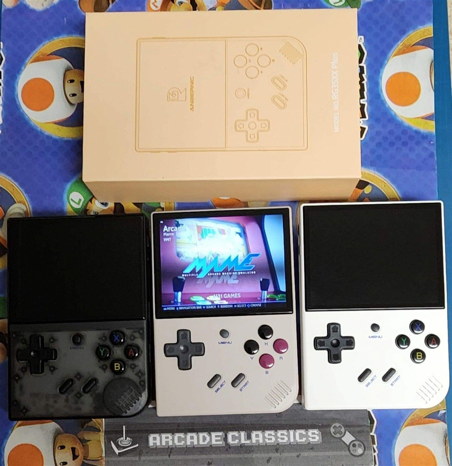 New plug & play Anbernic RG35XX+ Plus, RG35XXH Batocera 256GB SD portable gaming handheld - Arcadeclassics