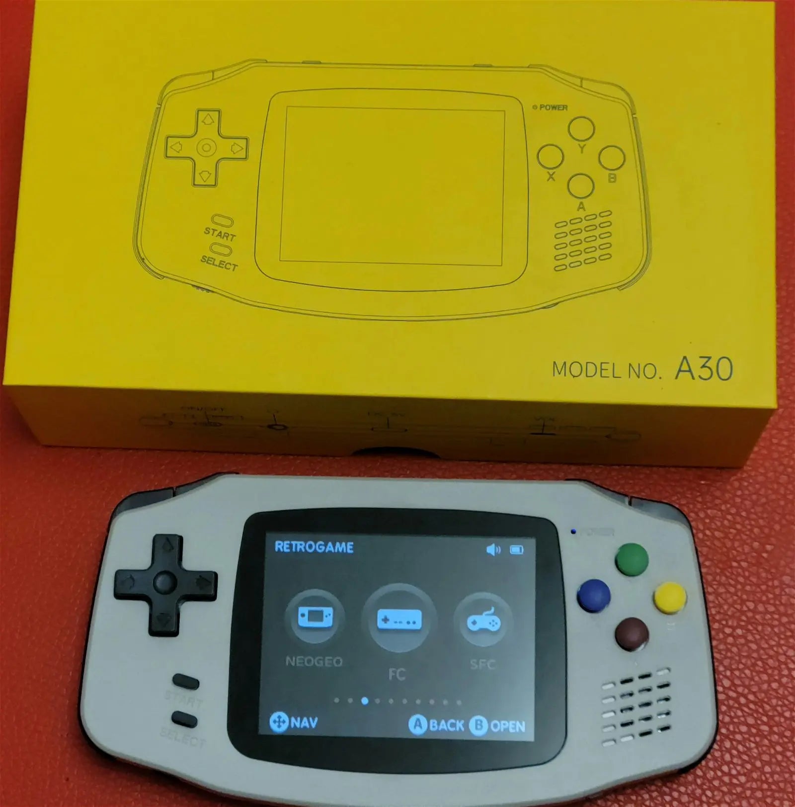 New powkiddy A30 ultra portable retro handheld gaming console, GBA design, 32GB plug and play - Arcadeclassics