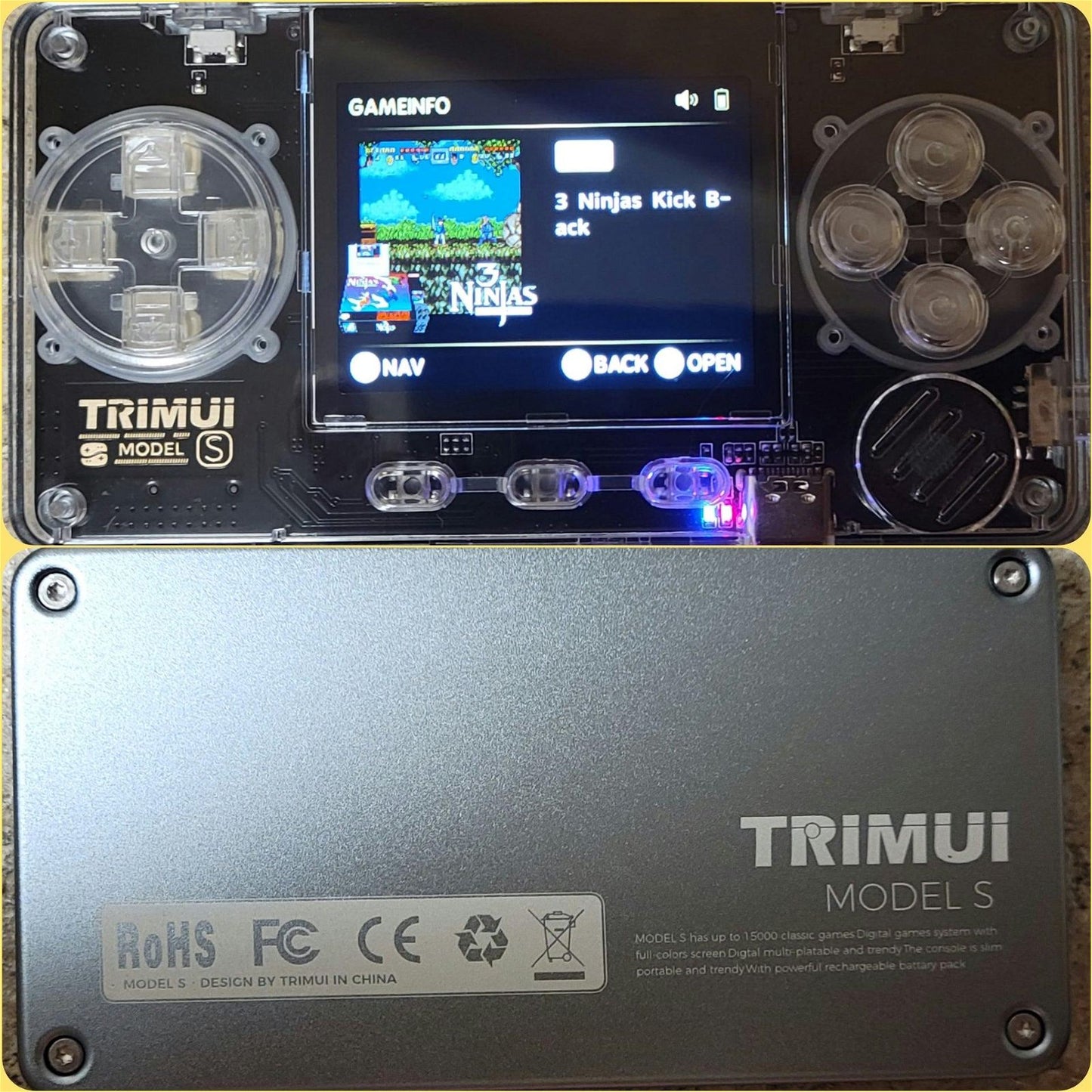 New powkiddy A66 and Trimui model S Retro gaming handhelds, 2" LCD display, ultra slim and portable, pocket console 32GB plug & play - Arcadeclassics