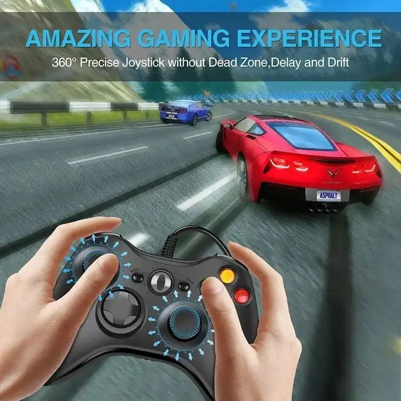 Xbox 360 style wired Slim Pad Game Controller - Arcadeclassics