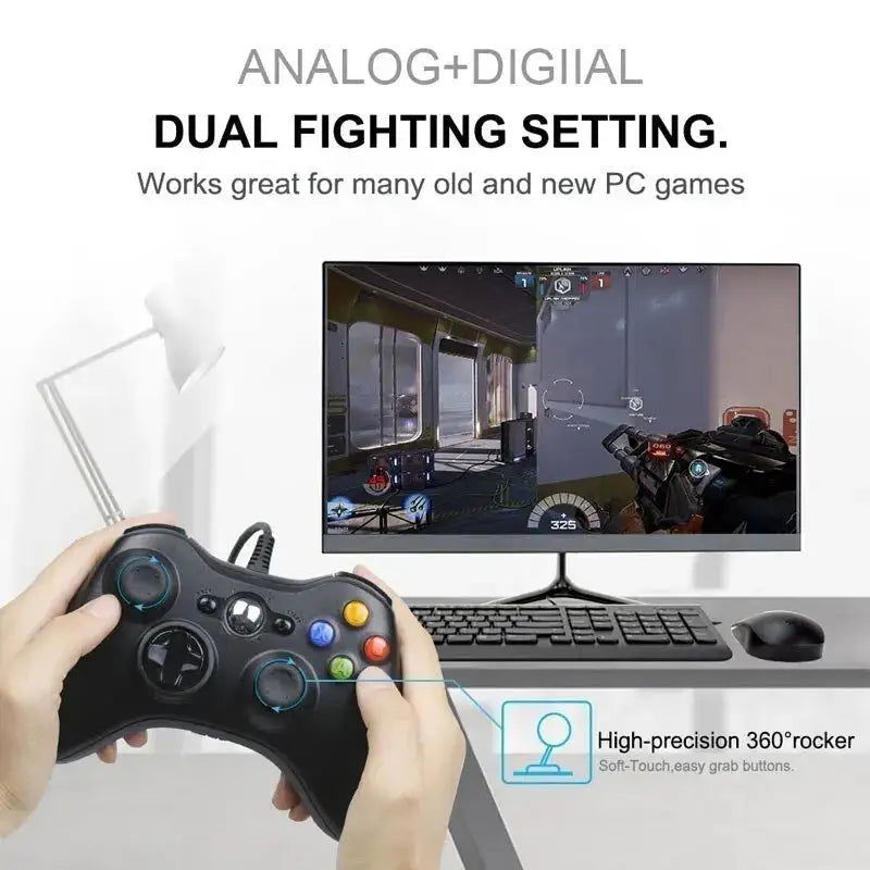 Xbox 360 style wired Slim Pad Game Controller - Arcadeclassics