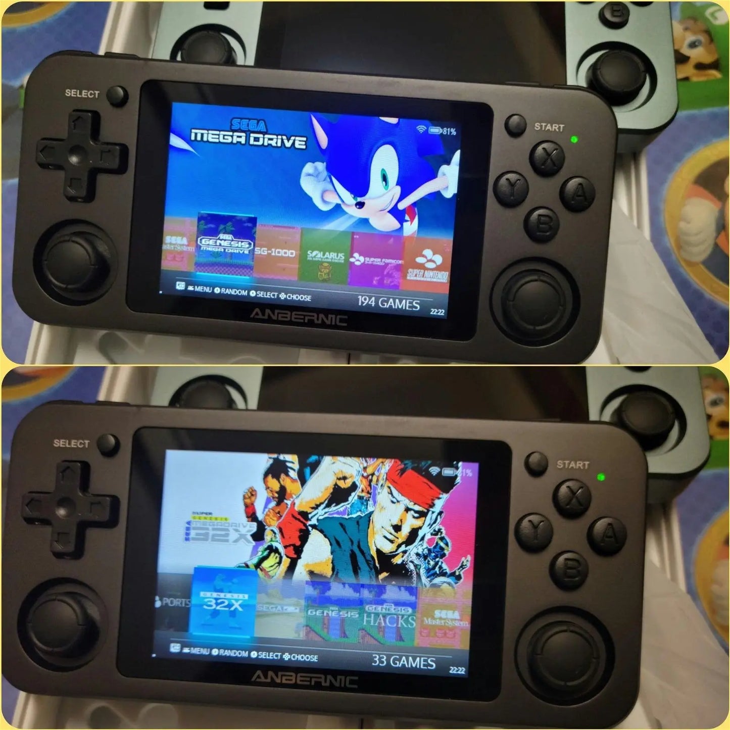 New Anbernic RG351M or 351MP 128GB plug and play Retro handheld game console, 53+ system, latest custom OS/cores, 3 color options - Arcadeclassics