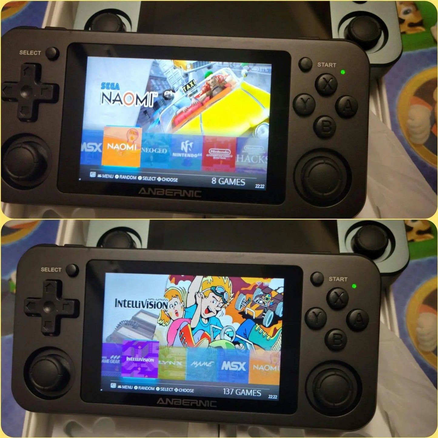New Anbernic RG351M or 351MP 128GB plug and play Retro handheld game console, 53+ system, latest custom OS/cores, 3 color options - Arcadeclassics