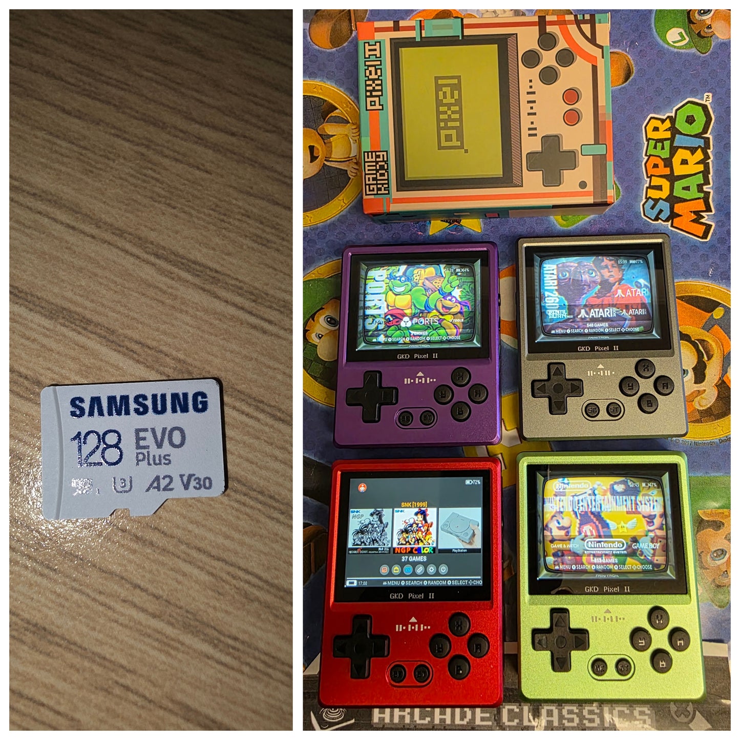 New Custom plug and play GKD PIXEL 2 128GB ultra portable aluminum gaming handheld console