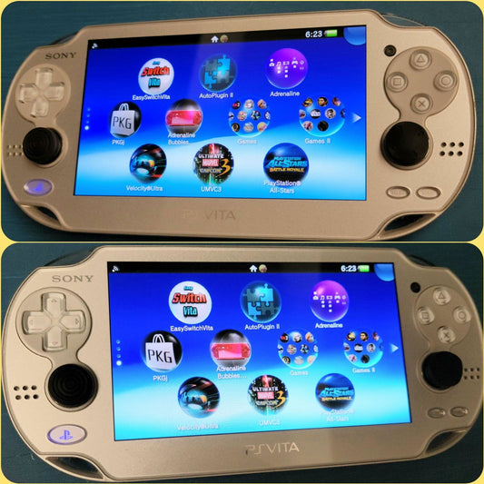 Custom modified jailbreak PlayStation PS Vita 1000 & 2000 consoles, 512GB SD2Vita SD & accessories - Arcadeclassics