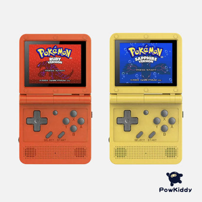 Powkiddy V90 Clamshell GBA SP Style Retro Flip Handheld Game Console Arcadeclassics