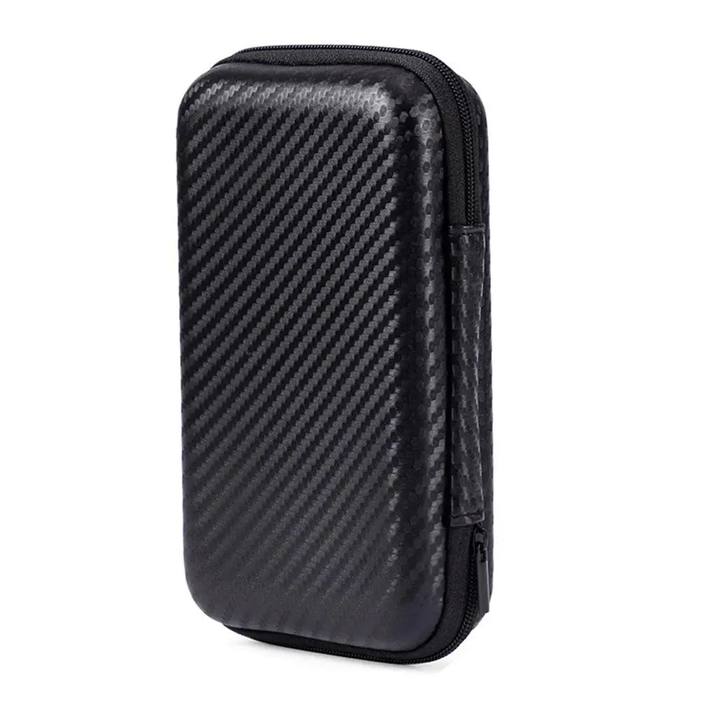 Game Console Storage Bag for R35S/R36S/RG35XX, Miyoo, Anbernic Carbon Fiber Pattern EVA Anti-Fall Protective Case - Arcadeclassics