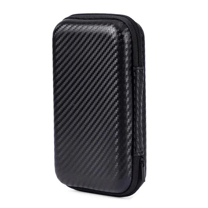 Game Console Storage Bag for R35S/R36S/RG35XX, Miyoo, Anbernic Carbon Fiber Pattern EVA Anti-Fall Protective Case - Arcadeclassics