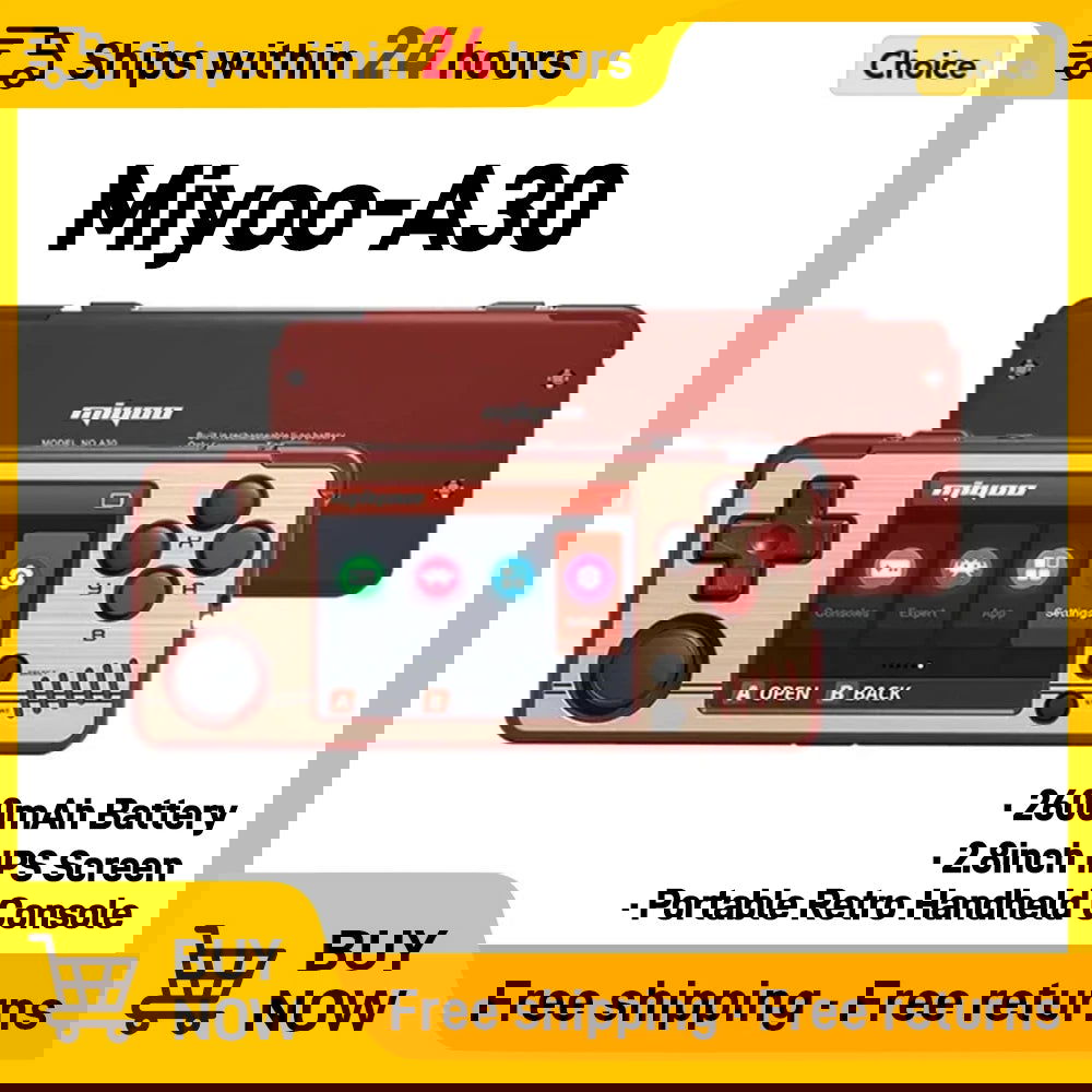 Miyoo A30 Portable Retro Handheld Game Open Source Linux System 2.8 IPS HD Screen 64GB 128GB SD cards - Arcadeclassics