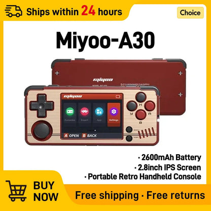 Miyoo A30 Portable Retro Handheld Game Open Source Linux System 2.8 IPS HD Screen 64GB 128GB SD cards - Arcadeclassics