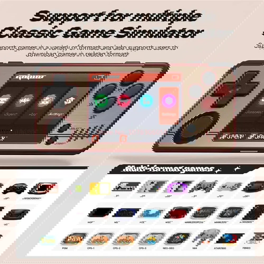 Miyoo A30 Portable Retro Handheld Game Open Source Linux System 2.8 IPS HD Screen 64GB 128GB SD cards - Arcadeclassics