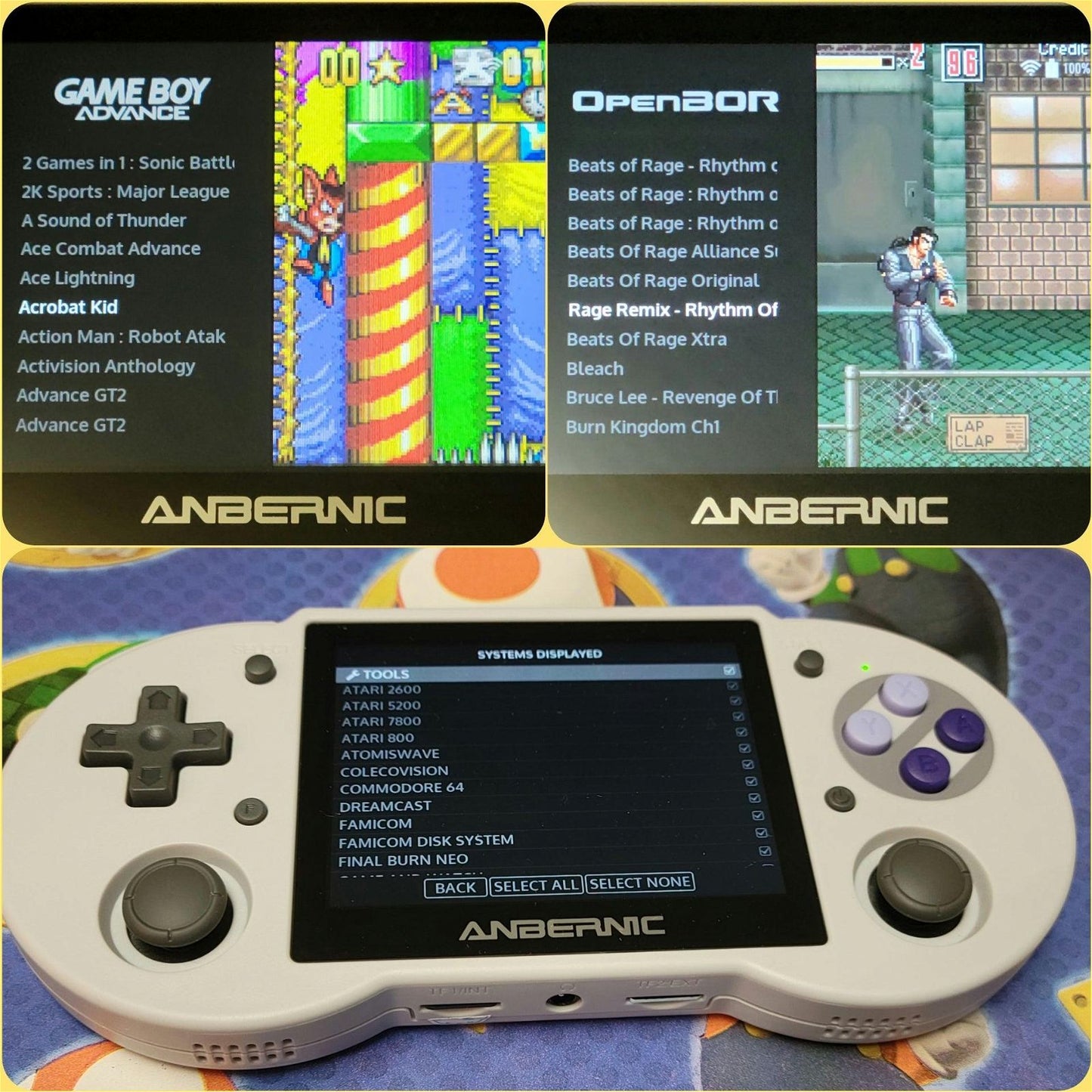 New Anbernic RG353P portable handheld game console, 256GB fully configured Linux OS - Arcadeclassics