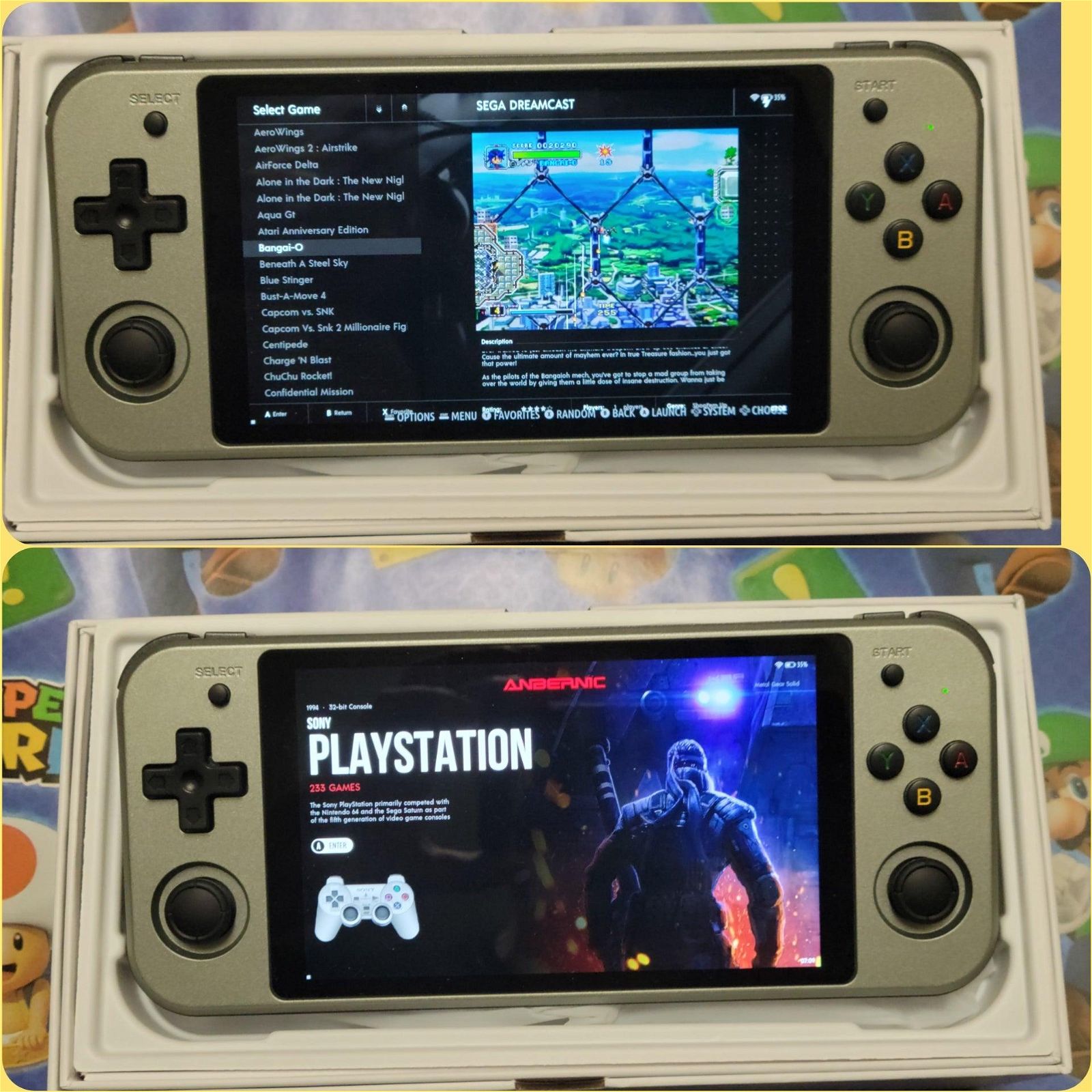 New Anbernic RG552 handheld gaming console, dual boot Android