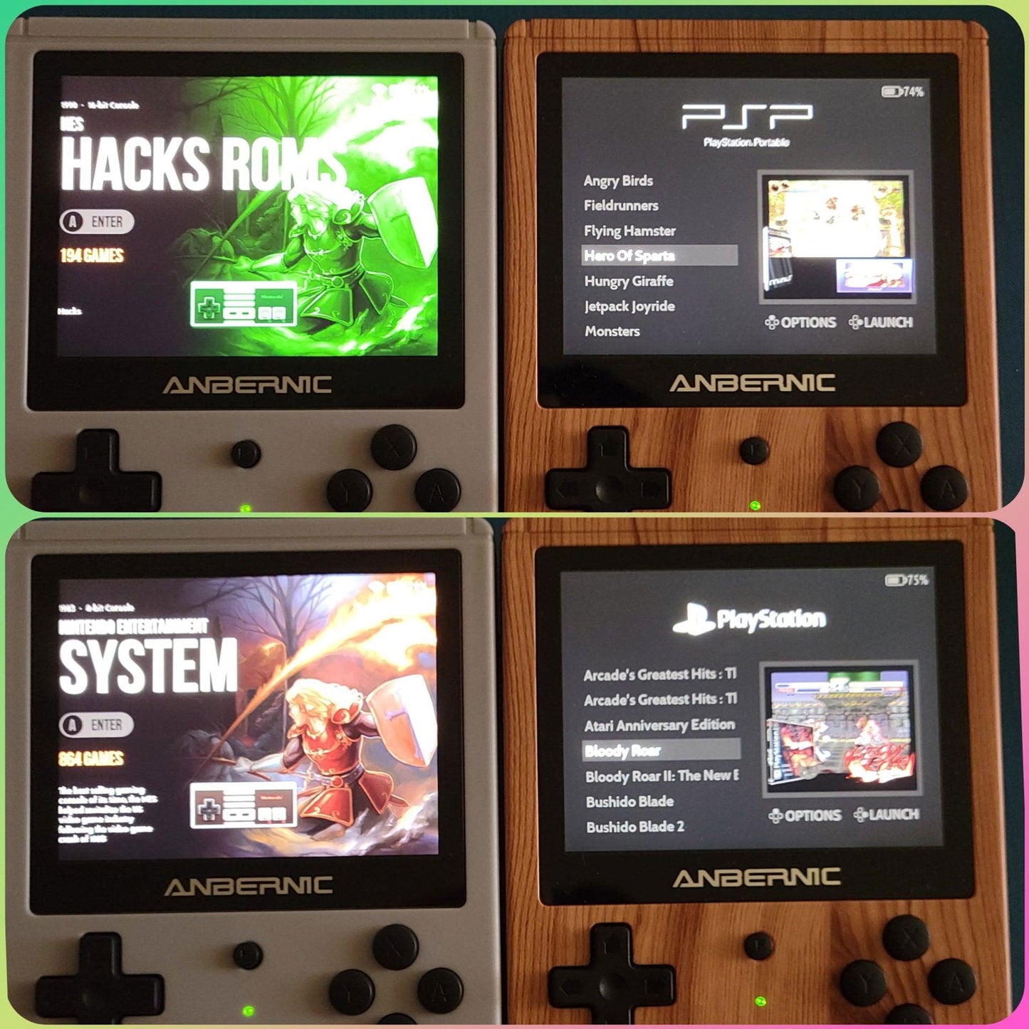 New Anbernic fully configured RG351V 128GB portable handheld gaming console - Arcadeclassics