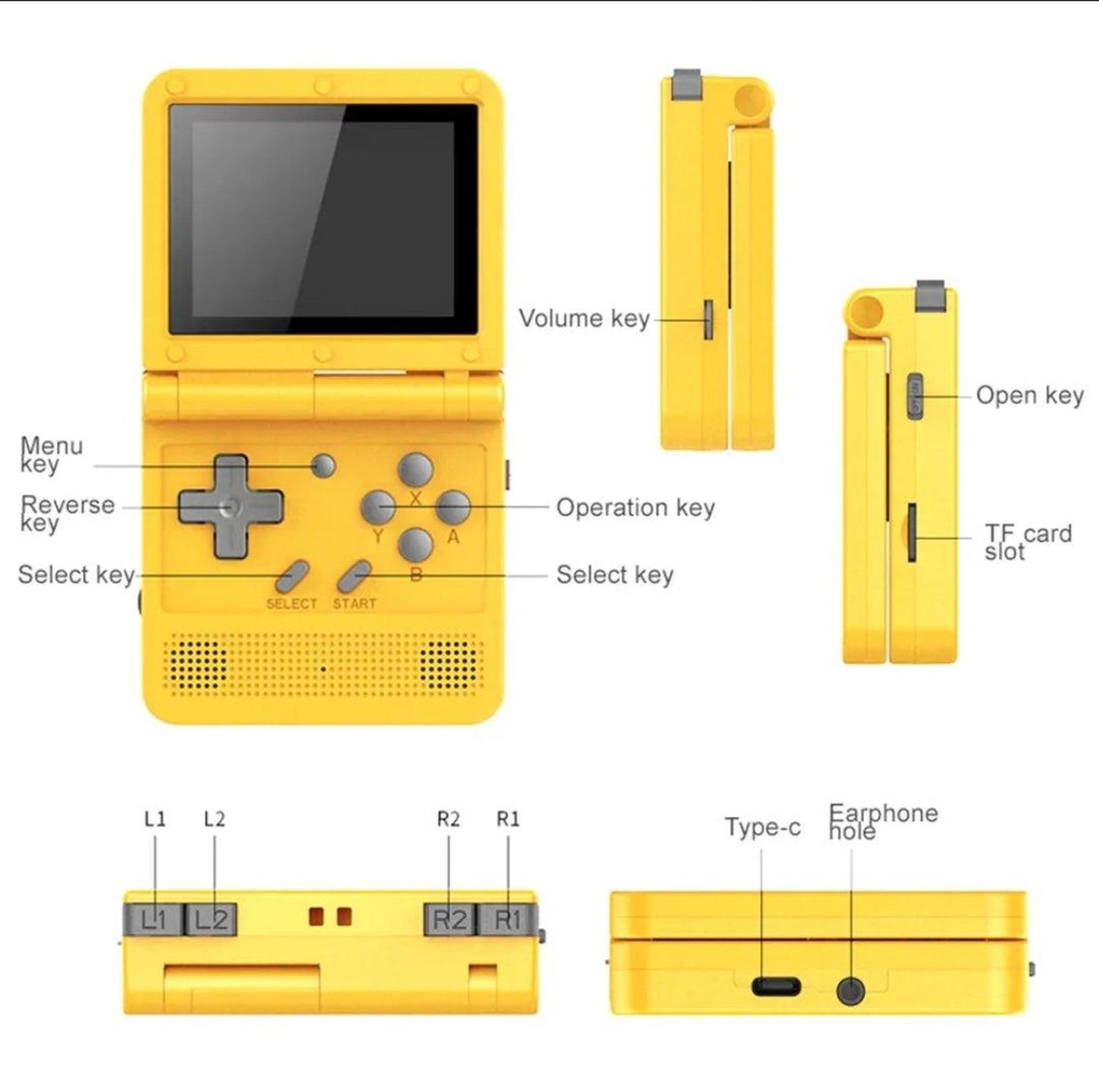 New Powkiddy V90 with custom operating system ultra pocket portable gaming handheld console 64GB Gameboy SP style - Arcadeclassics