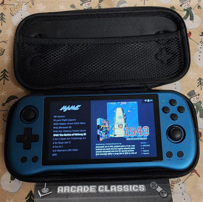New Powkiddy x55 Custom OS Handheld gaming console & cases 256GB LinuxOS RK3566 5.5" IPS widescreen display - Arcadeclassics