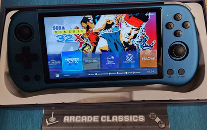 New Powkiddy x55 Custom OS Handheld gaming console & cases 256GB LinuxOS RK3566 5.5" IPS widescreen display - Arcadeclassics