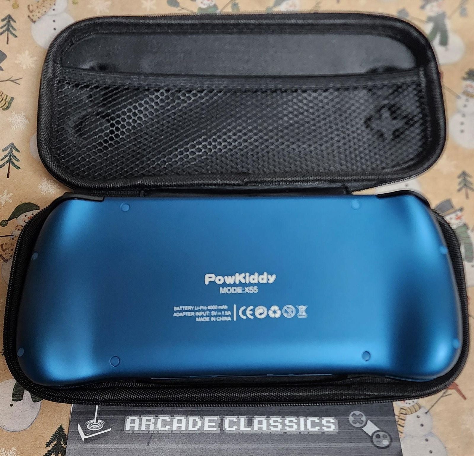 New Powkiddy x55 Custom OS Handheld gaming console & cases 256GB