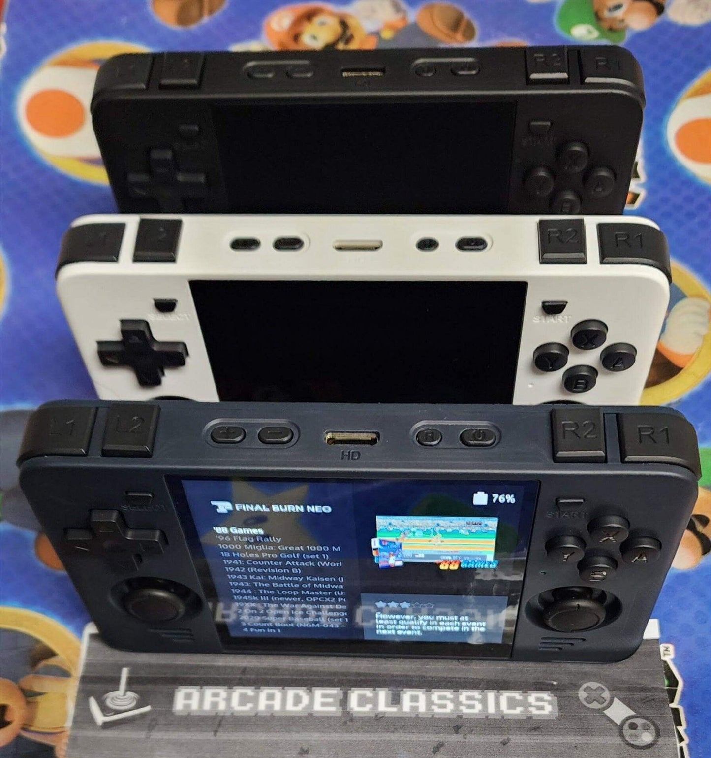 New custom OS software Powkiddy RGB30 with 256GB SD handheld portable gaming console, excellent performance - Arcadeclassics