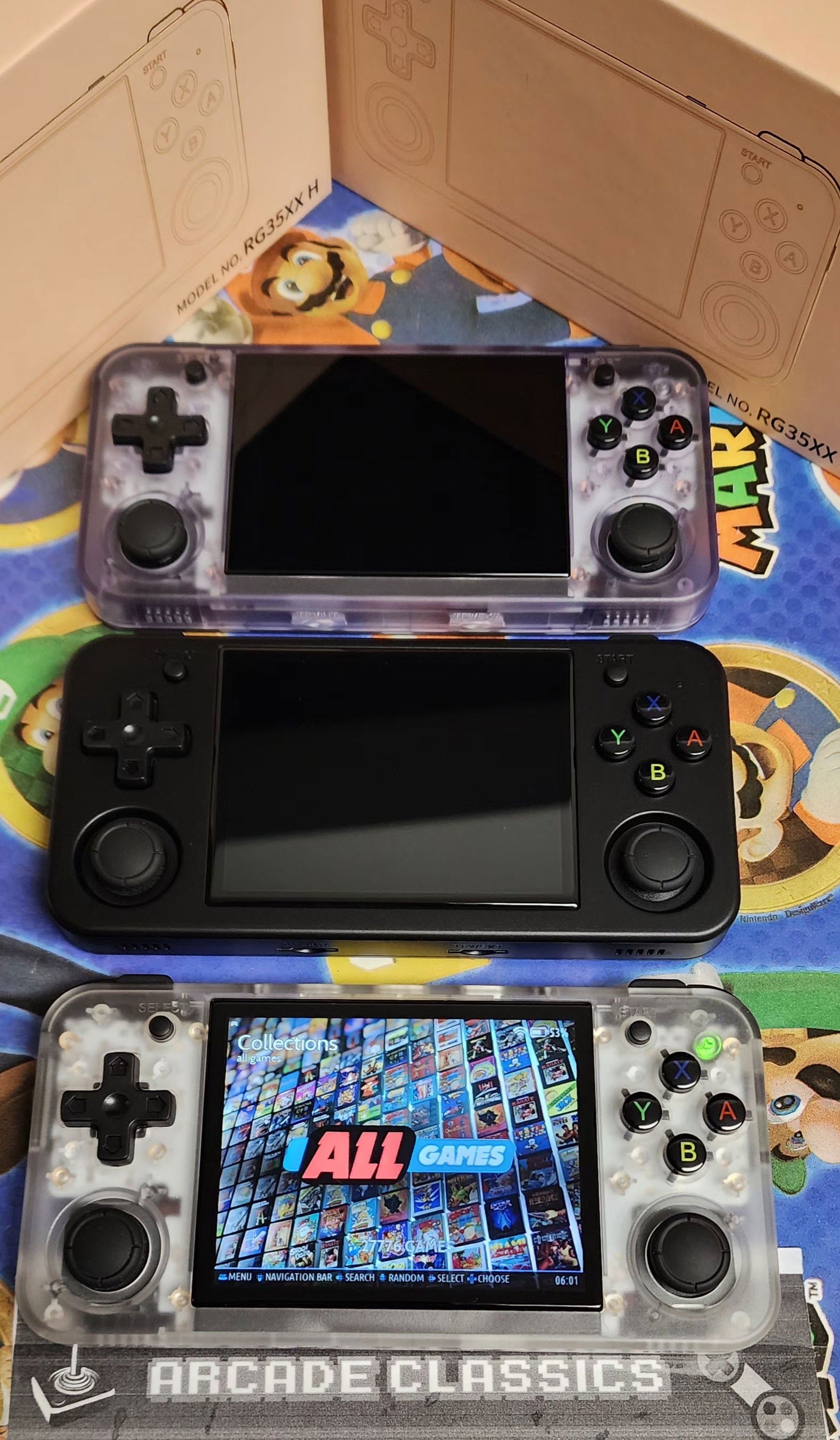 New plug & play Anbernic RG35XXH Batocera 256GB SD portable gaming handheld - Arcadeclassics