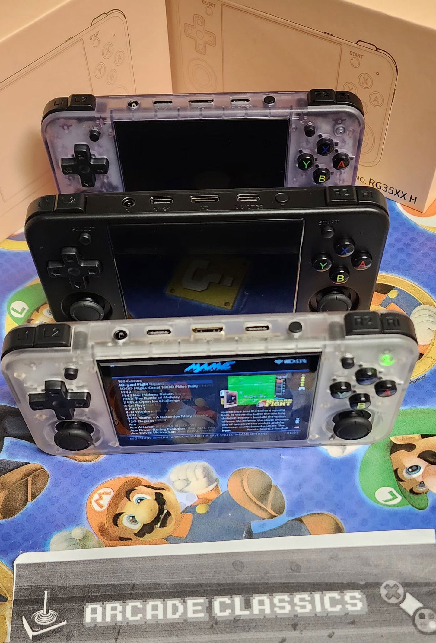 New plug & play Anbernic RG35XXH Batocera 256GB SD portable gaming handheld - Arcadeclassics