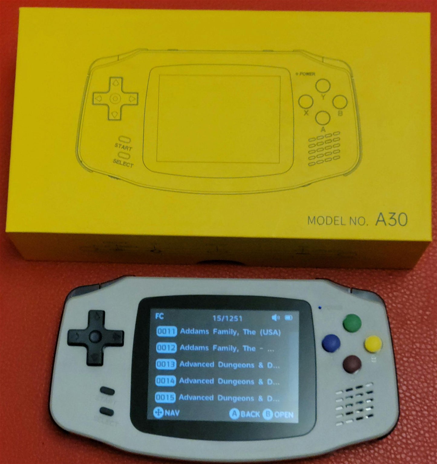 New powkiddy A30 ultra portable retro handheld gaming console, GBA design, 32GB plug and play - Arcadeclassics