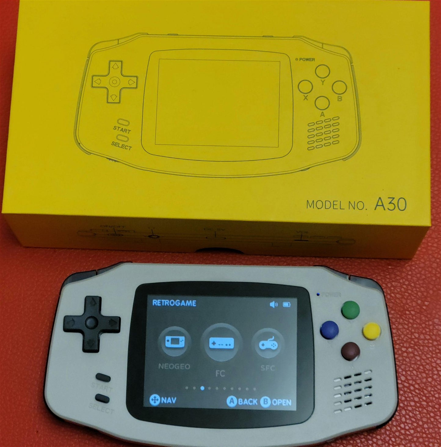 New powkiddy A30 ultra portable retro handheld gaming console, GBA design, 32GB plug and play - Arcadeclassics