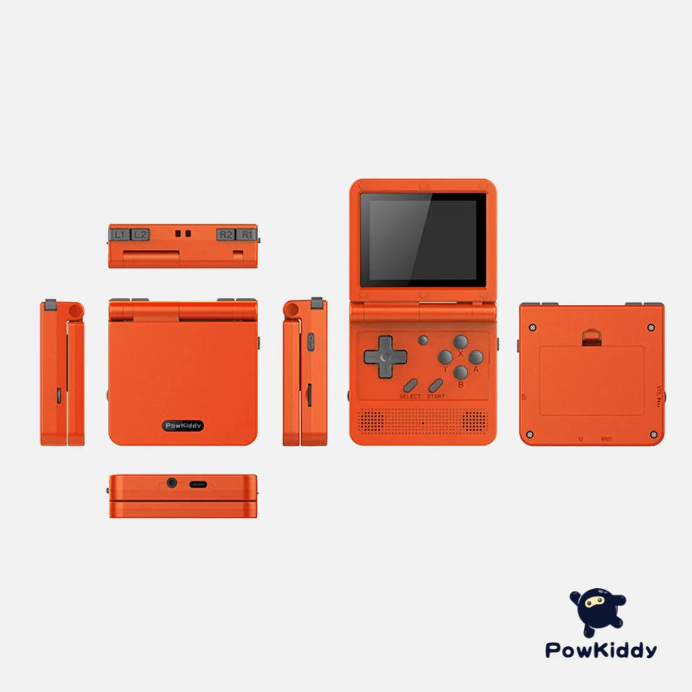 Powkiddy V90 Clamshell GBA SP Style Retro Flip Handheld Game Console Arcadeclassics