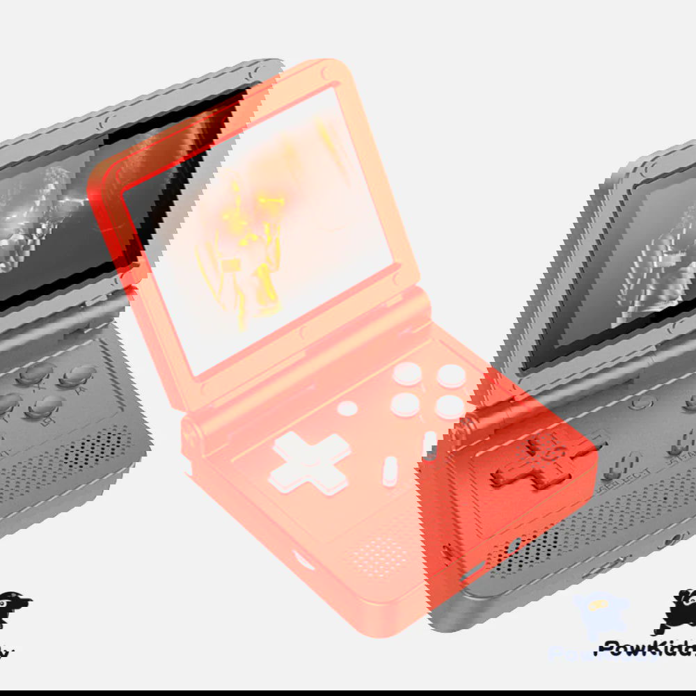 Powkiddy V90 Clamshell GBA SP Style Retro Flip Handheld Game Console - Arcadeclassics