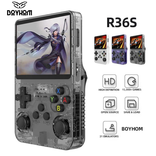 R36S Retro Handheld Video Game Console Linux System 3.5 Inch IPS Screen R35S Pro Portable Pocket Video Player 64GB Games - Arcadeclassics
