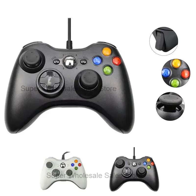 Xbox 360 style wired Slim Pad Game Controller - Arcadeclassics