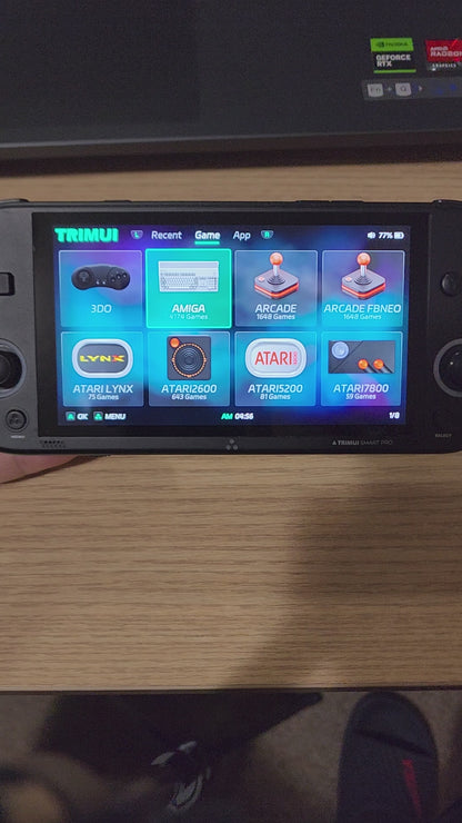 New Trimui Smart Pro custom OS 256GB handheld gaming console, 5 Inch IPS display