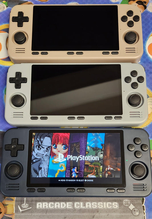 New custom OS software Powkiddy RGB10 Max 3 Pro with 256GB SD handheld portable gaming console, excellent performance - Arcadeclassics