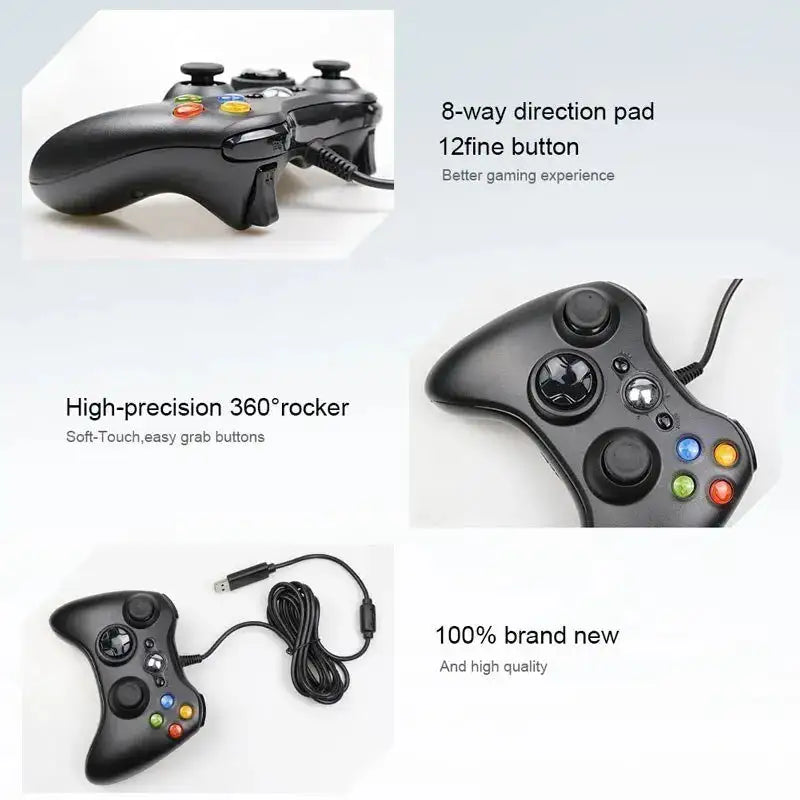 Xbox 360 style wired Slim Pad Game Controller Arcadeclassics