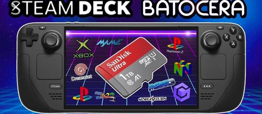 256GB, 512GB & 1TB Batocera OS for Steam Deck, OLED Steam Deck plug&play 70+ systems - Arcadeclassics #