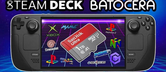 256GB, 512GB & 1TB Batocera OS for Steam Deck, OLED Deck plug&play 70+ systems - Arcadeclassics #